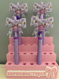 Ghost Purple Bow Beaded on Rhinestone Pen