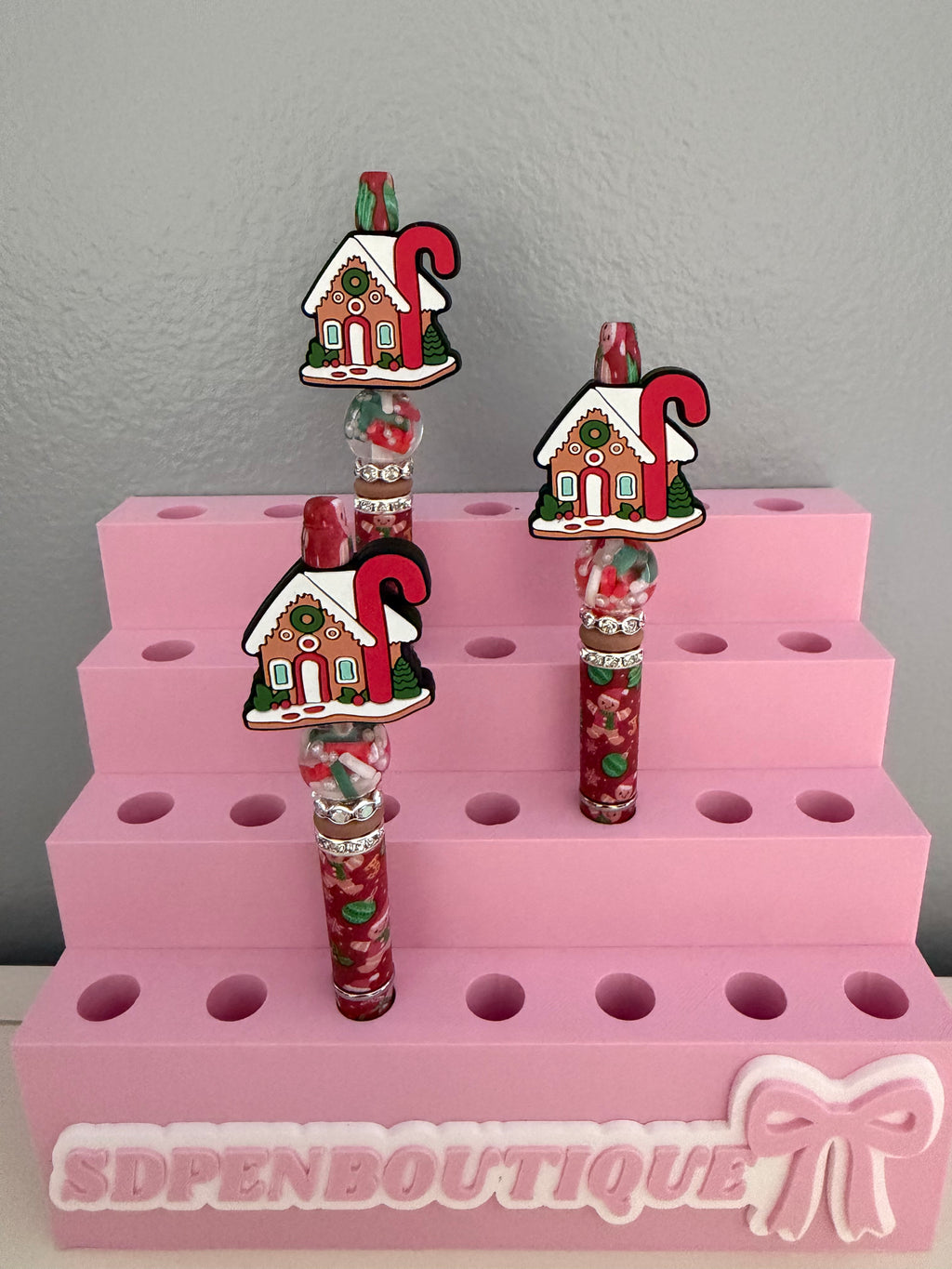 Gingerbread House Beaded Pen