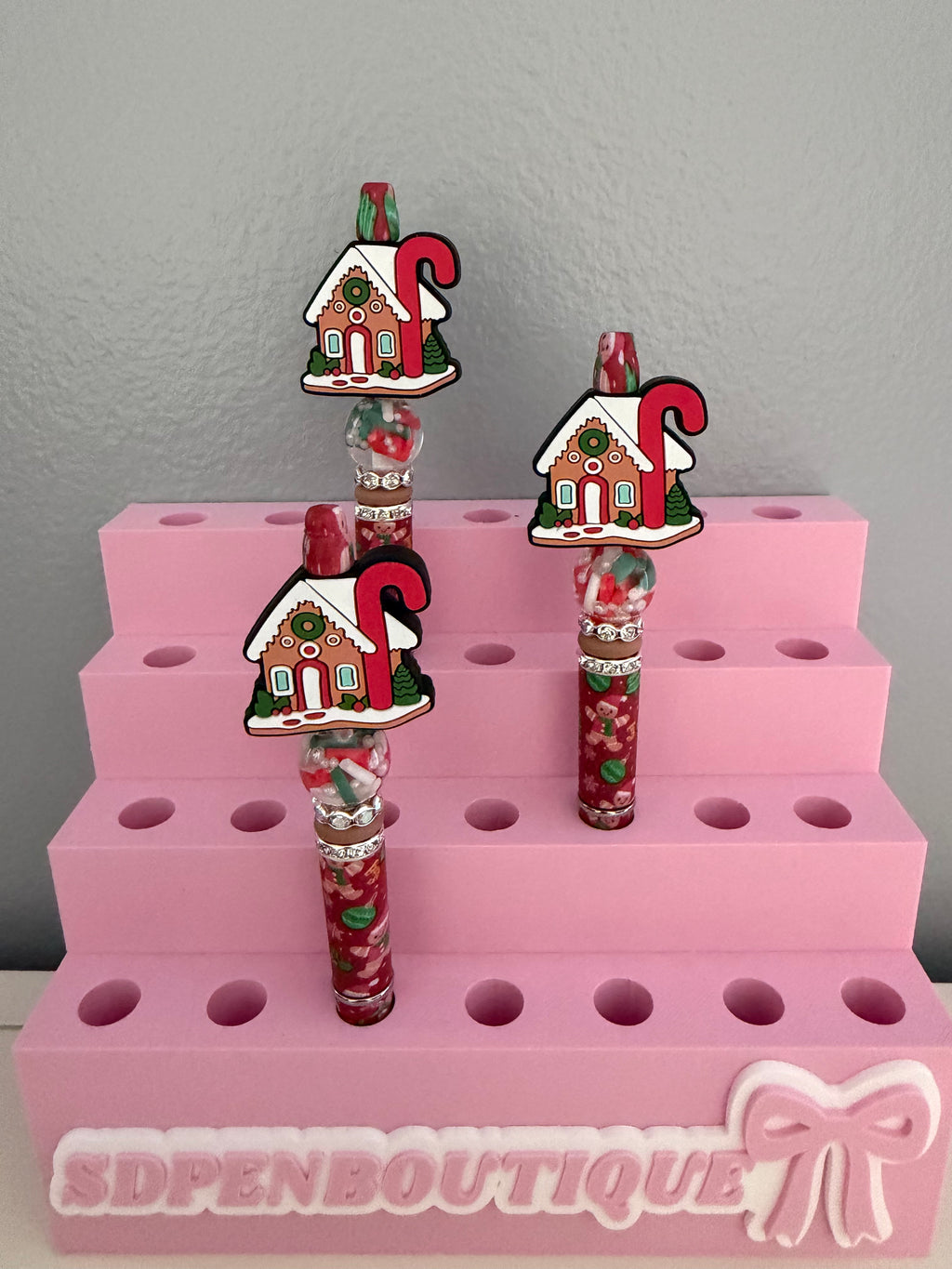 Gingerbread House Beaded Pen