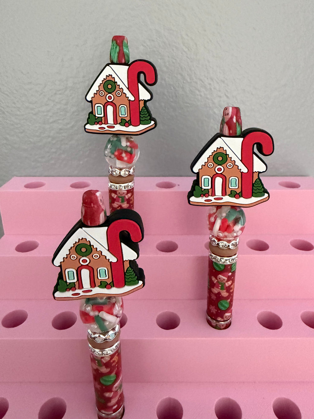 Gingerbread House Beaded Pen