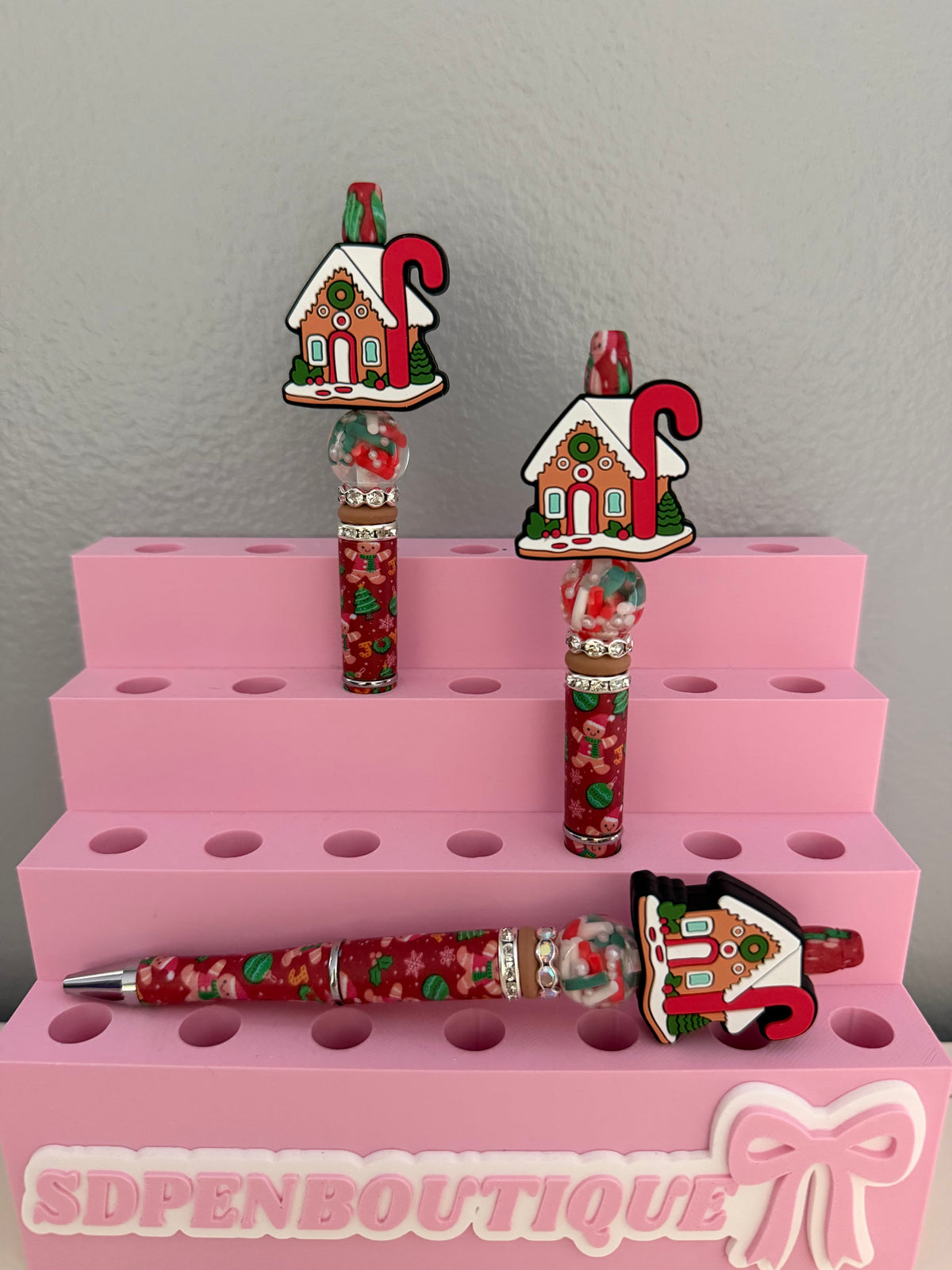 Gingerbread House Beaded Pen