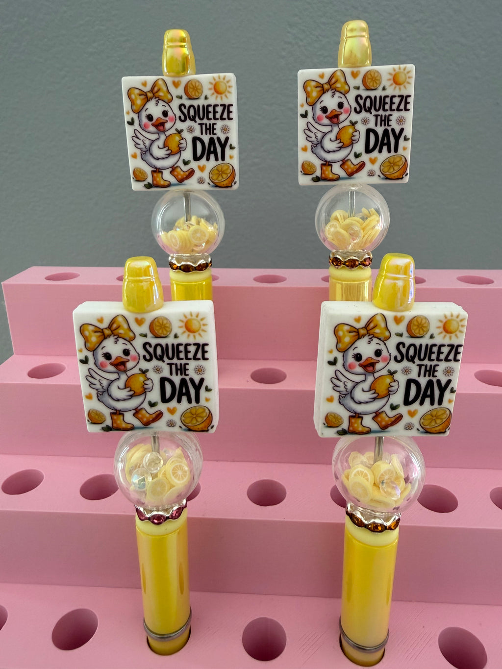 Squeeze The Day Lemon Beaded Pen