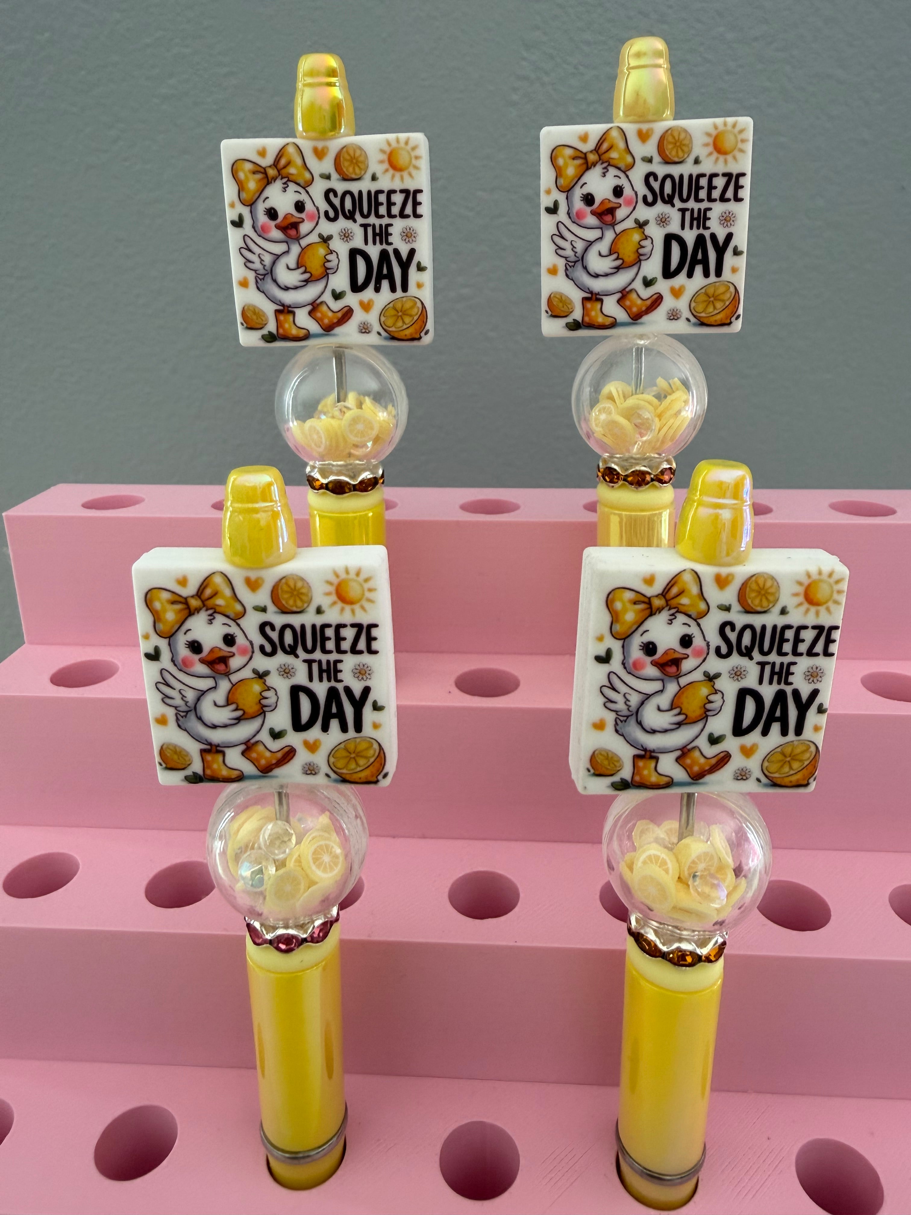 Squeeze The Day Lemon Beaded Pen