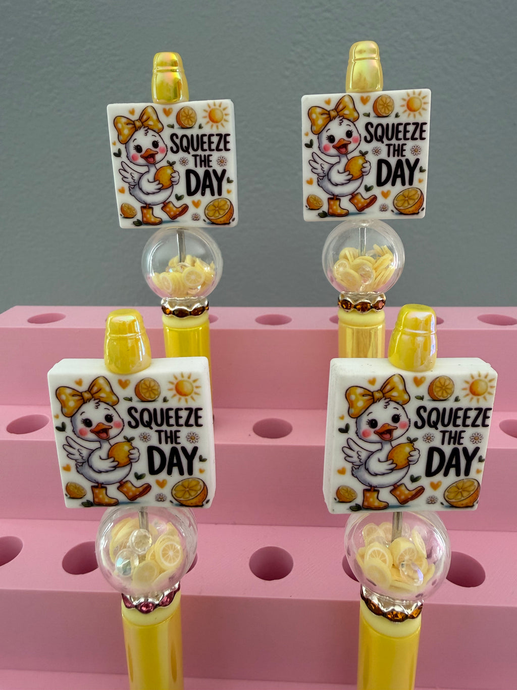 Squeeze The Day Lemon Beaded Pen