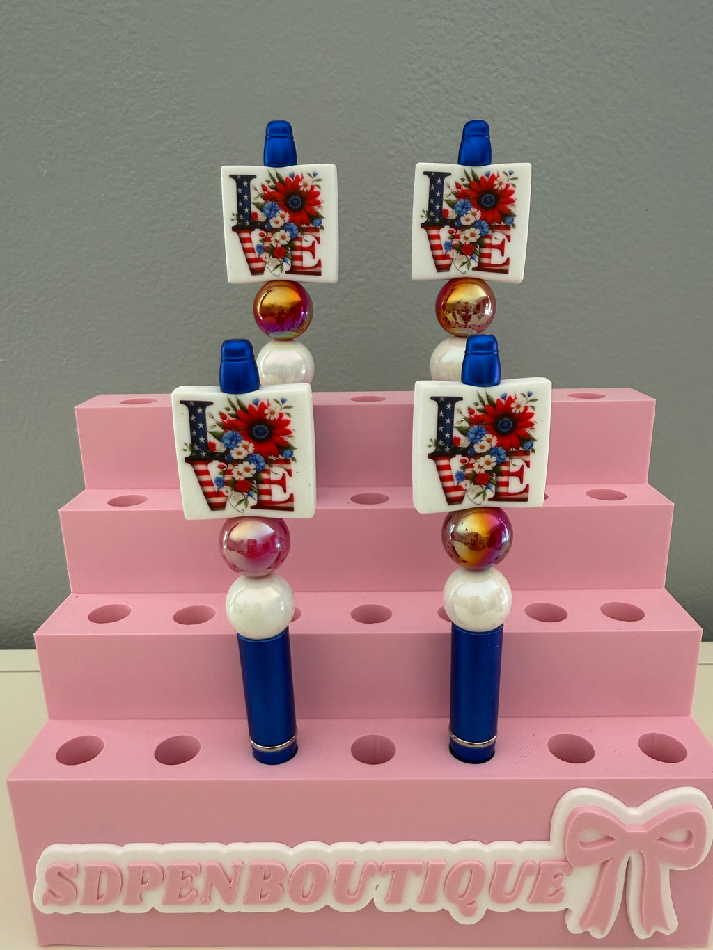 Patriotic Love Beaded Pen