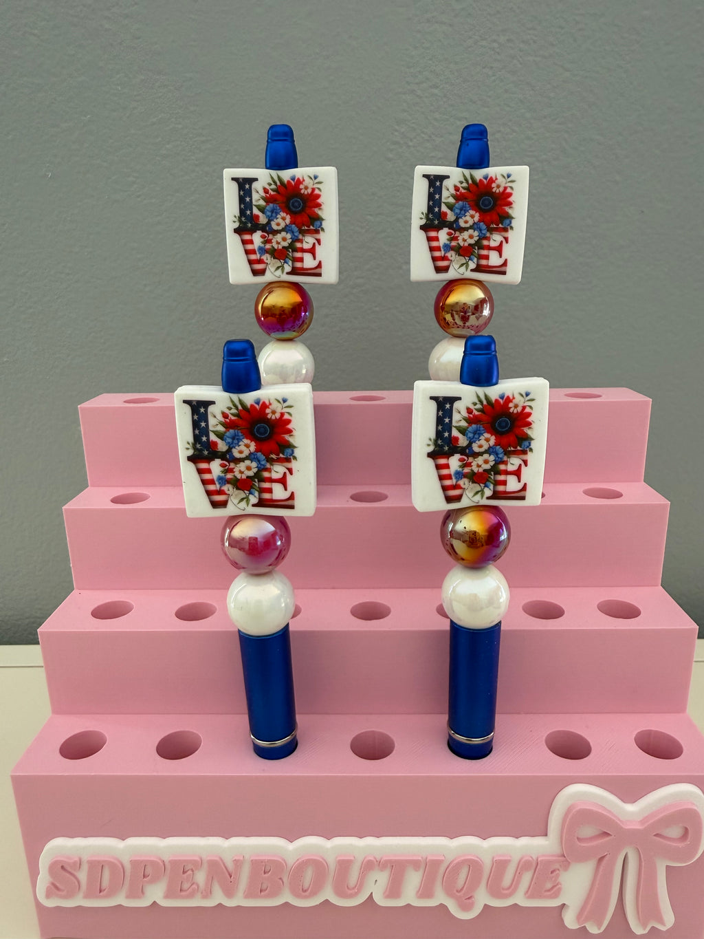Patriotic Love Beaded Pen