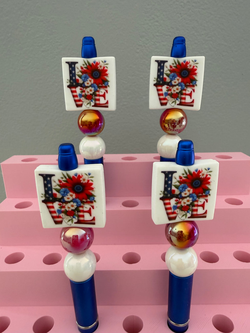 Patriotic Love Beaded Pen