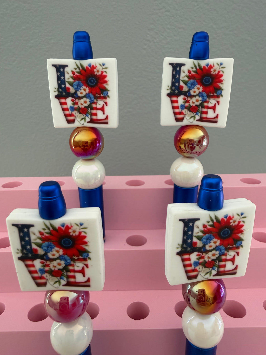 Patriotic Love Beaded Pen