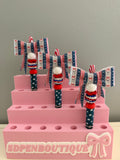 Patriotic Bow Beaded Pen