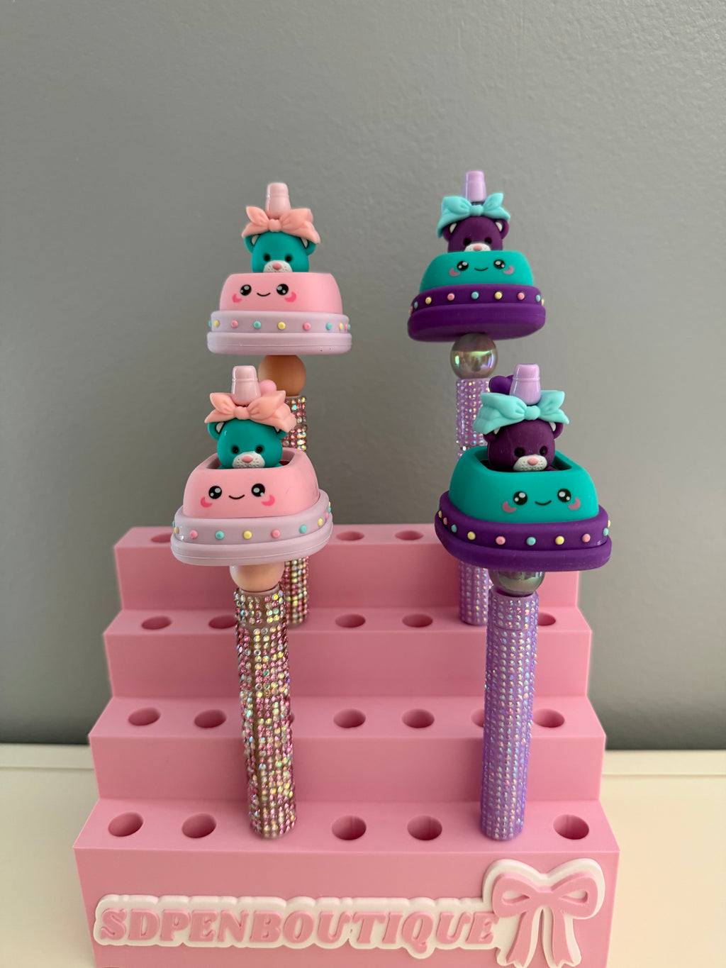 Bumper Car With Teddybear Beaded Pen