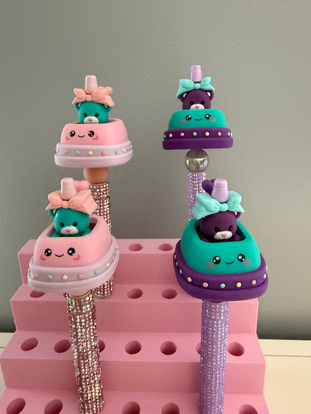Bumper Car With Teddybear Beaded Pen
