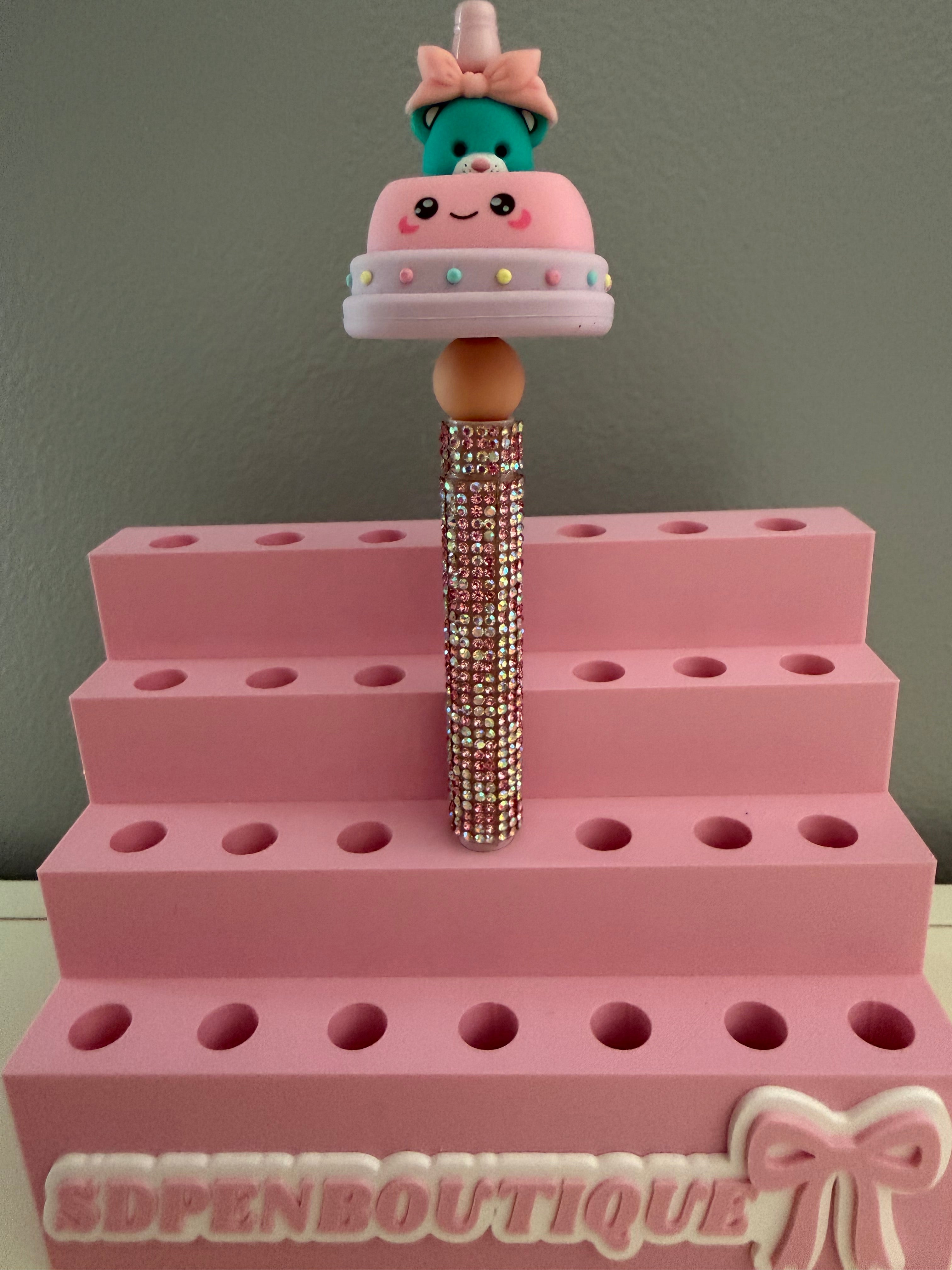 Bumper Car With Teddybear Beaded Pen