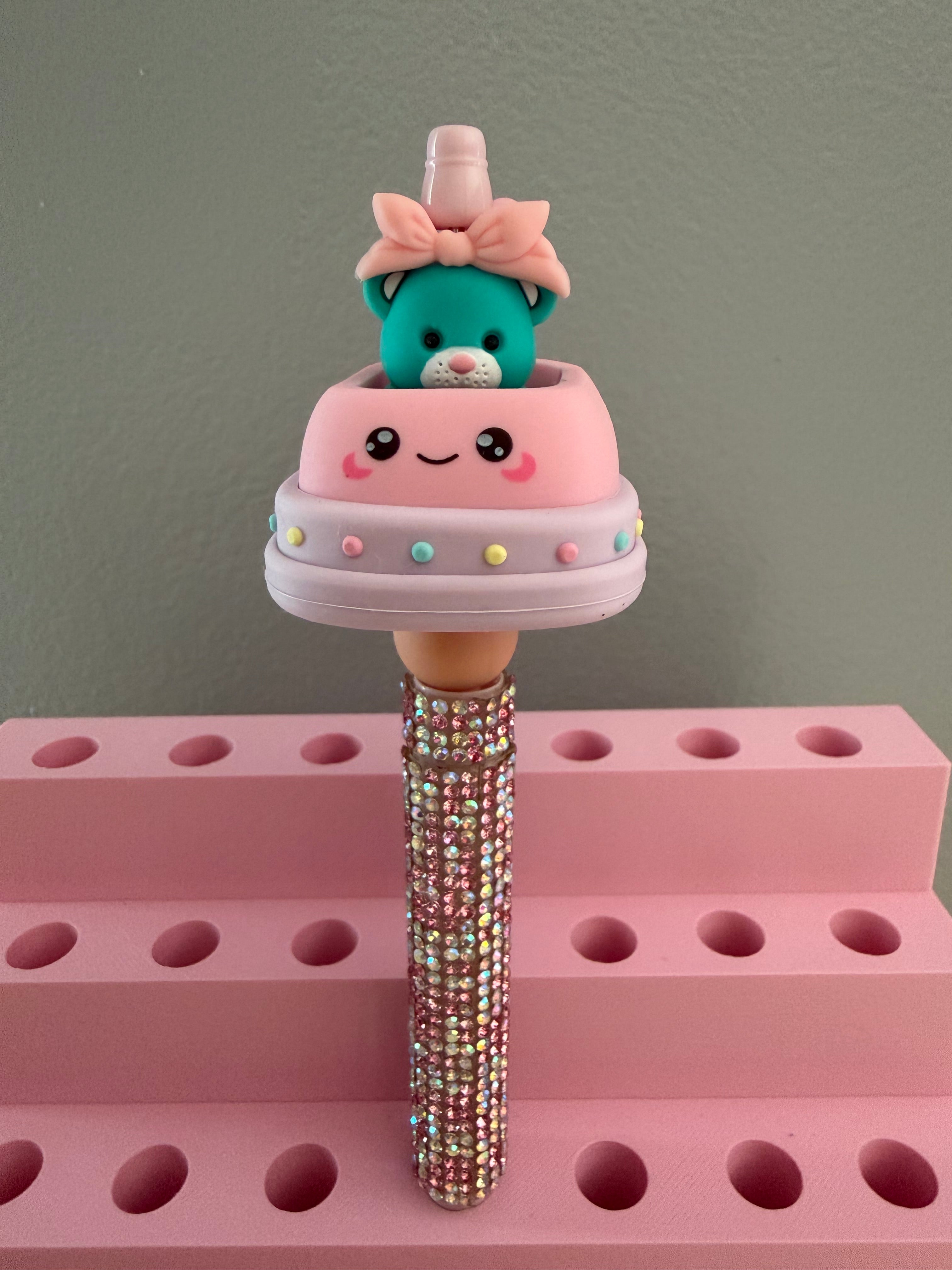 Bumper Car With Teddybear Beaded Pen