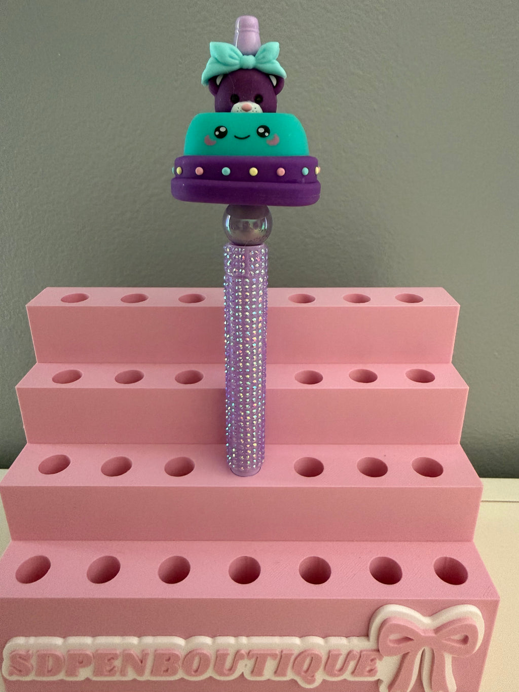 Bumper Car With Teddybear Beaded Pen