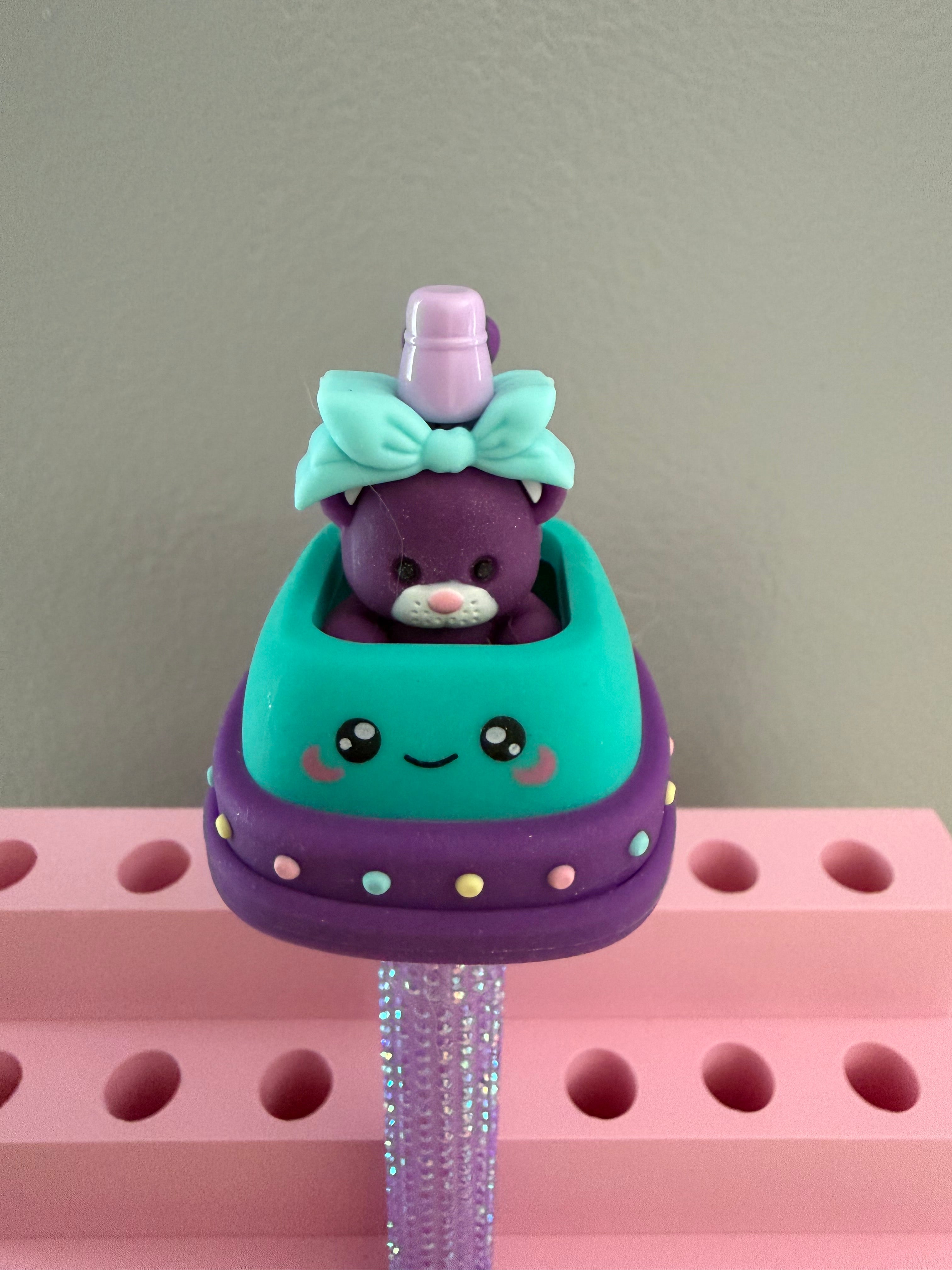 Bumper Car With Teddybear Beaded Pen
