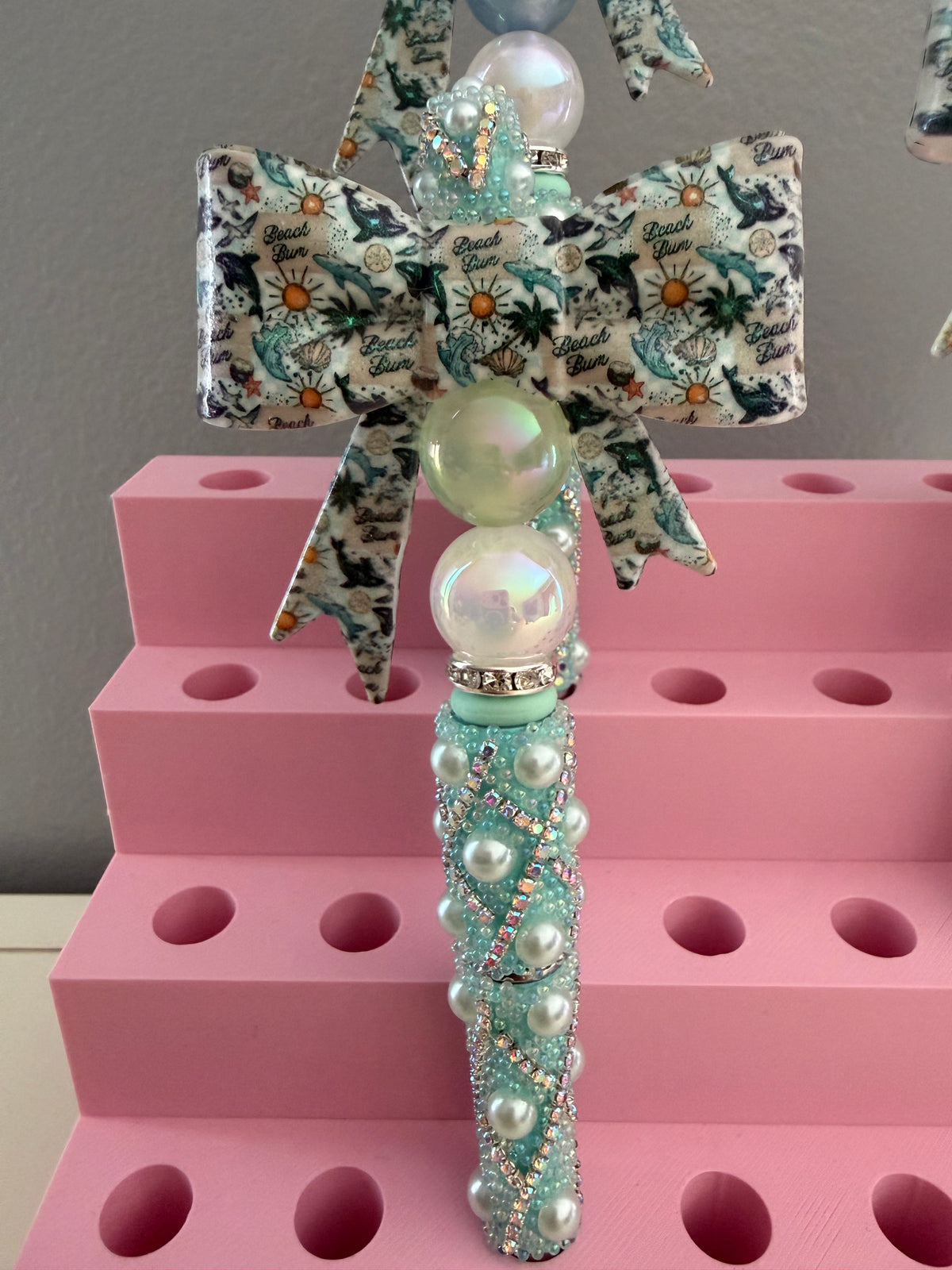 Beach Bum on a Pearl Beaded Pen