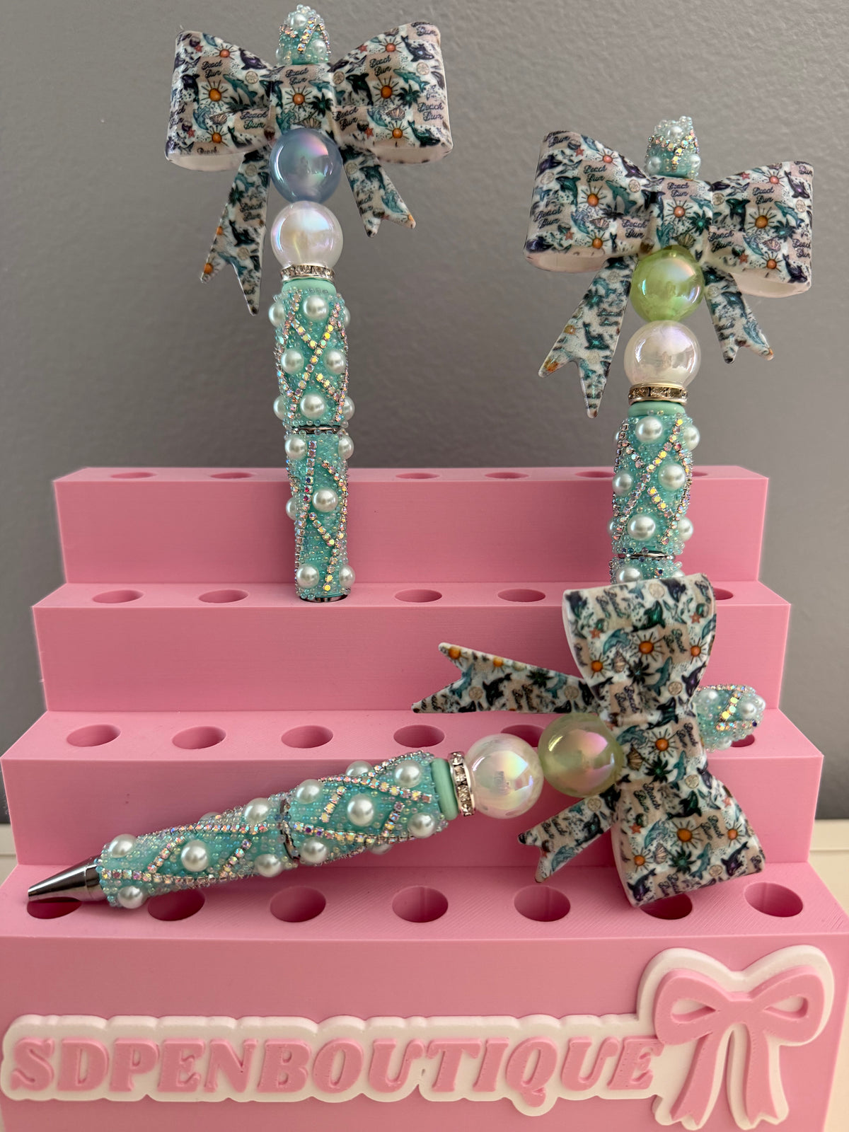 Beach Bum on a Pearl Beaded Pen
