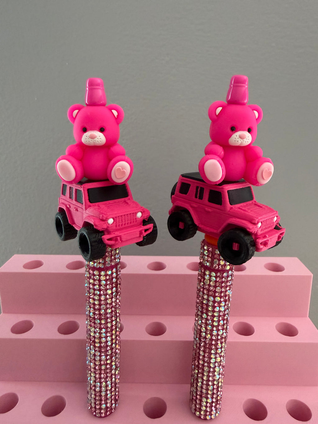 Teddy Bear on Jeep Beaded Pen
