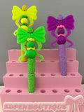 Neon Bow Beaded Pen