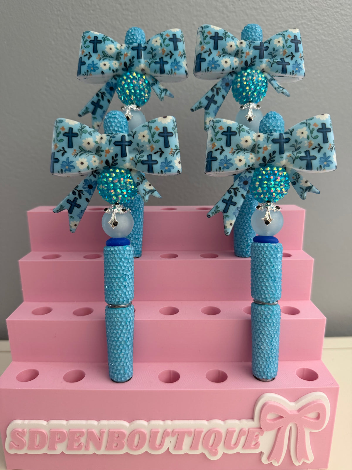 Faith Bow Beaded Pen