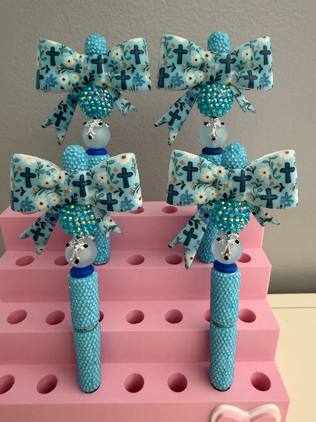 Faith Bow Beaded Pen