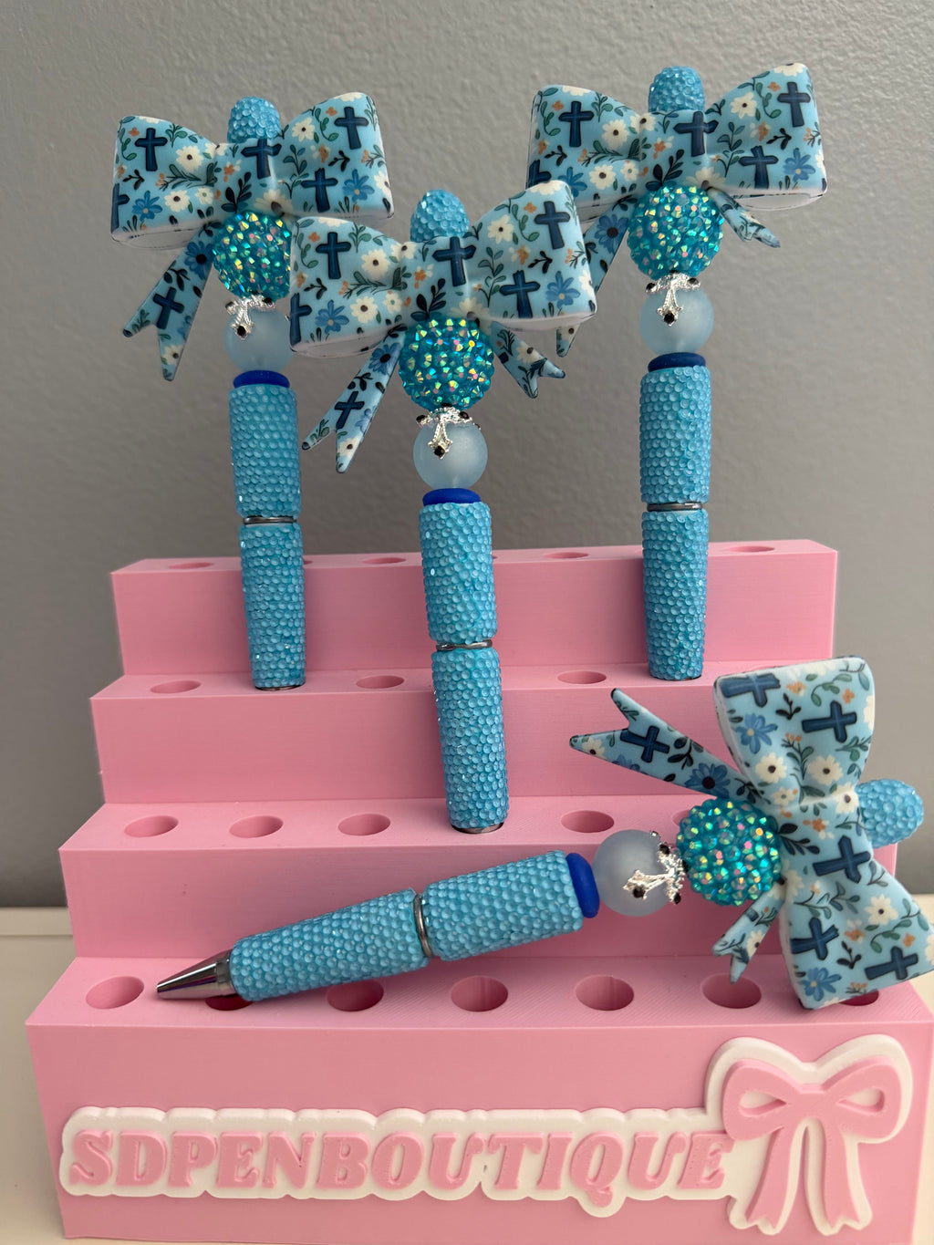 Faith Bow Beaded Pen