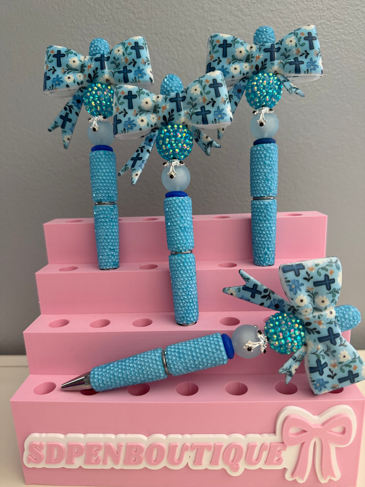 Faith Bow Beaded Pen