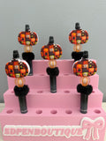 Pumpkin Patchwork Beaded Pen