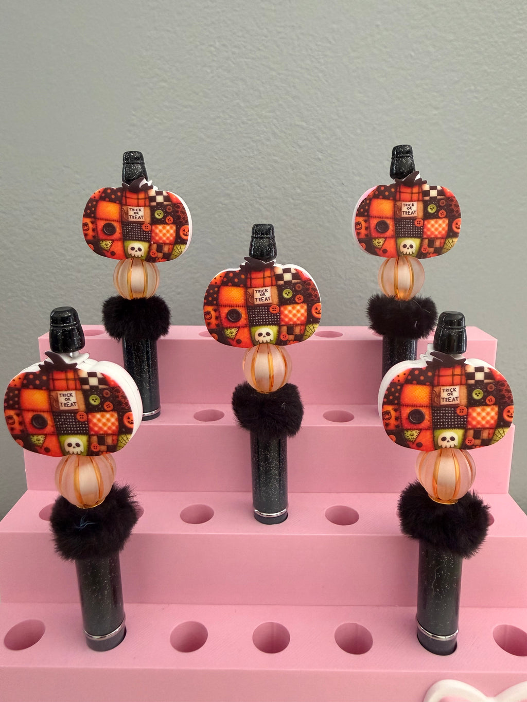 Pumpkin Patchwork Beaded Pen