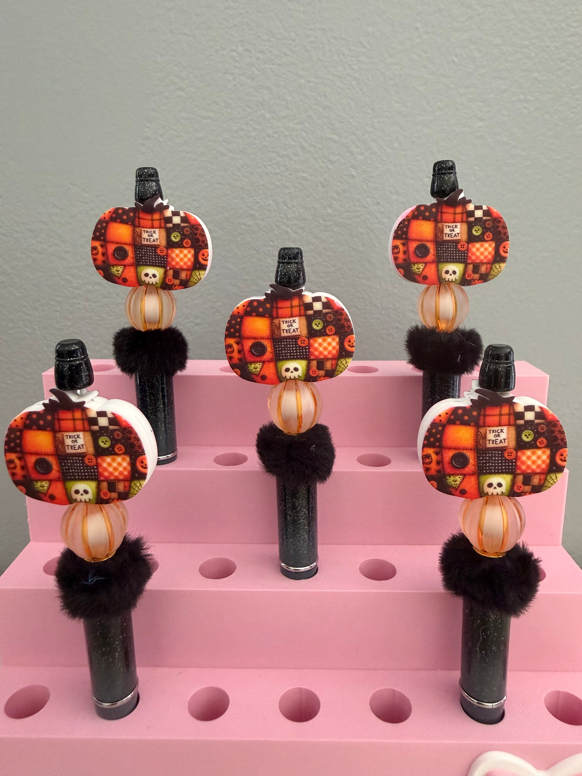 Pumpkin Patchwork Beaded Pen