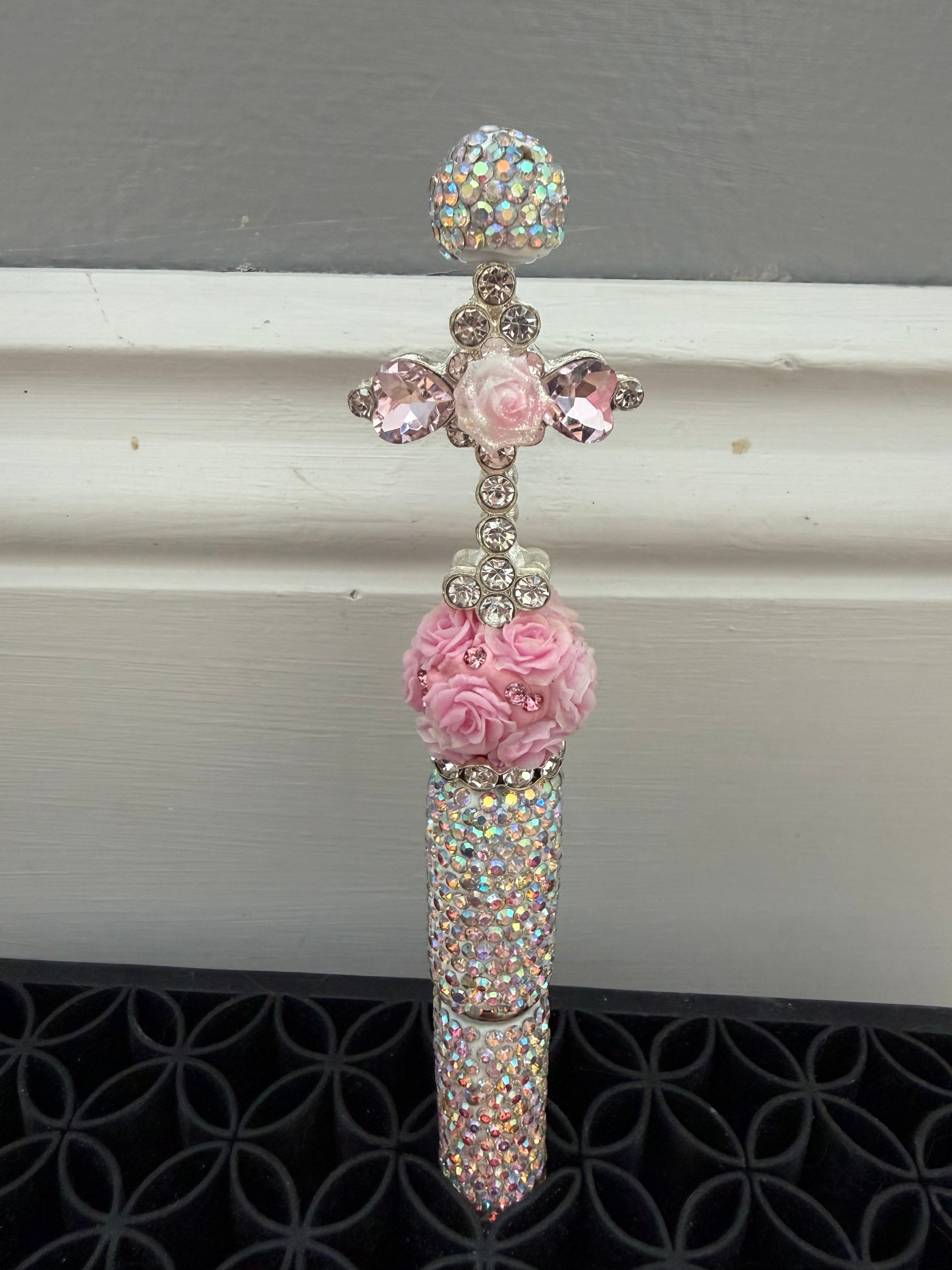 Rhinestone Cross Fancy Pen