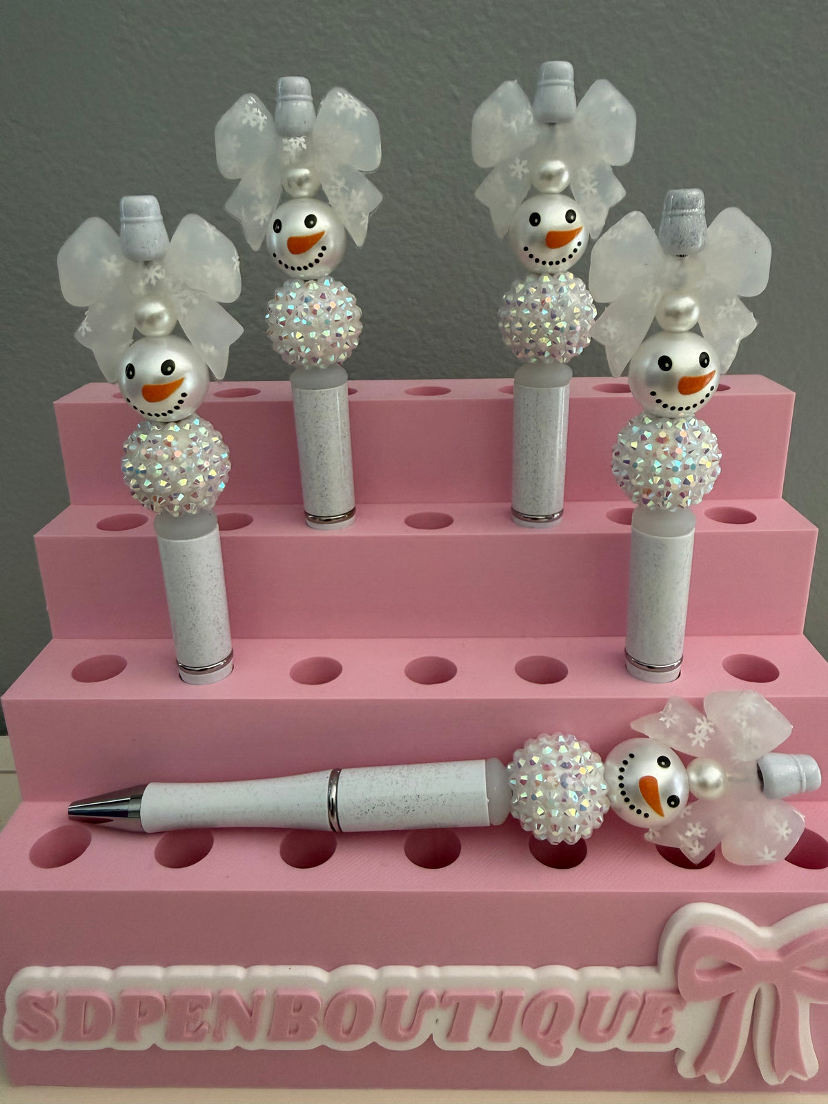 Snowman Beaded Pen