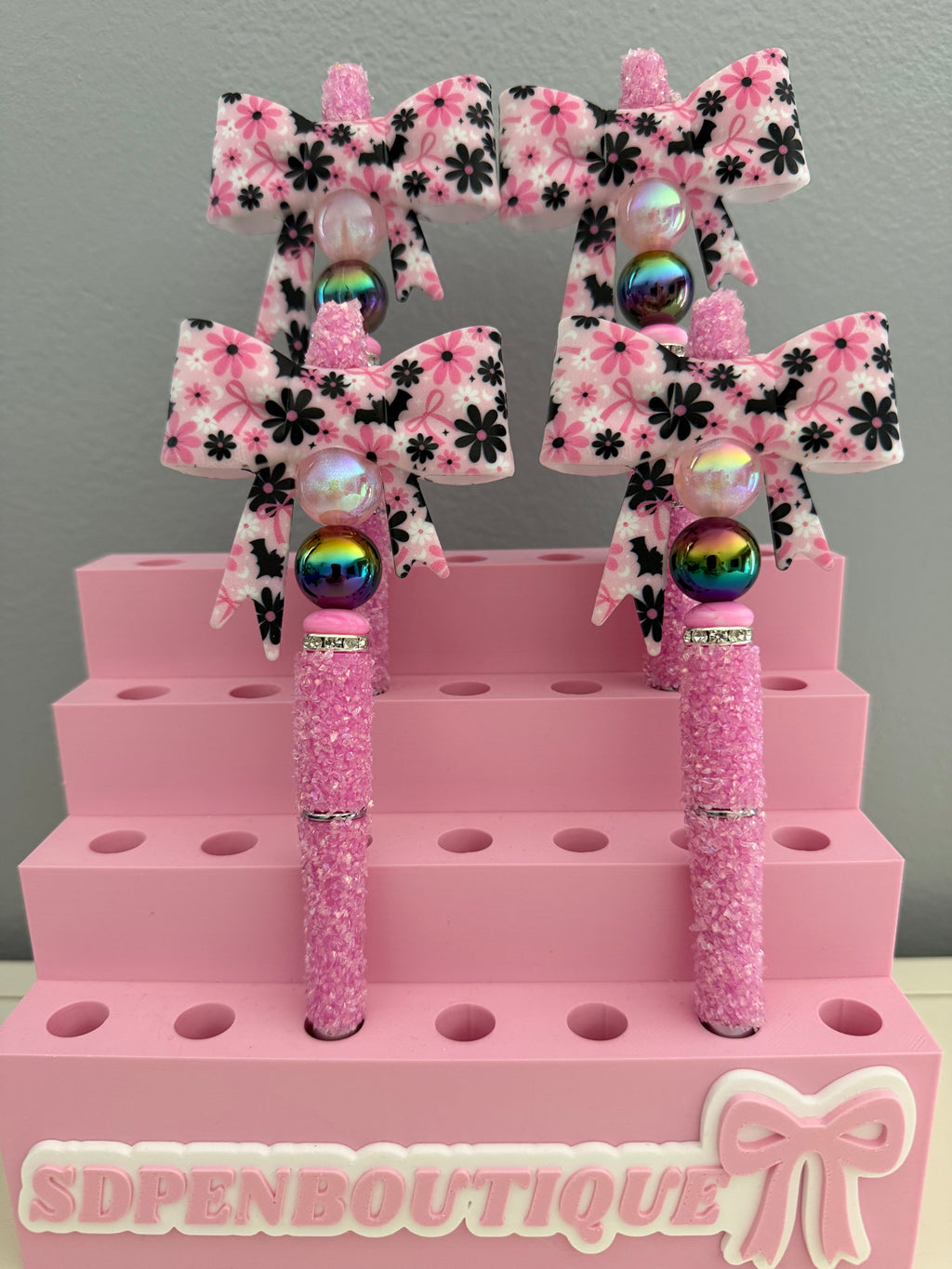 Flower Bow Beaded Pen