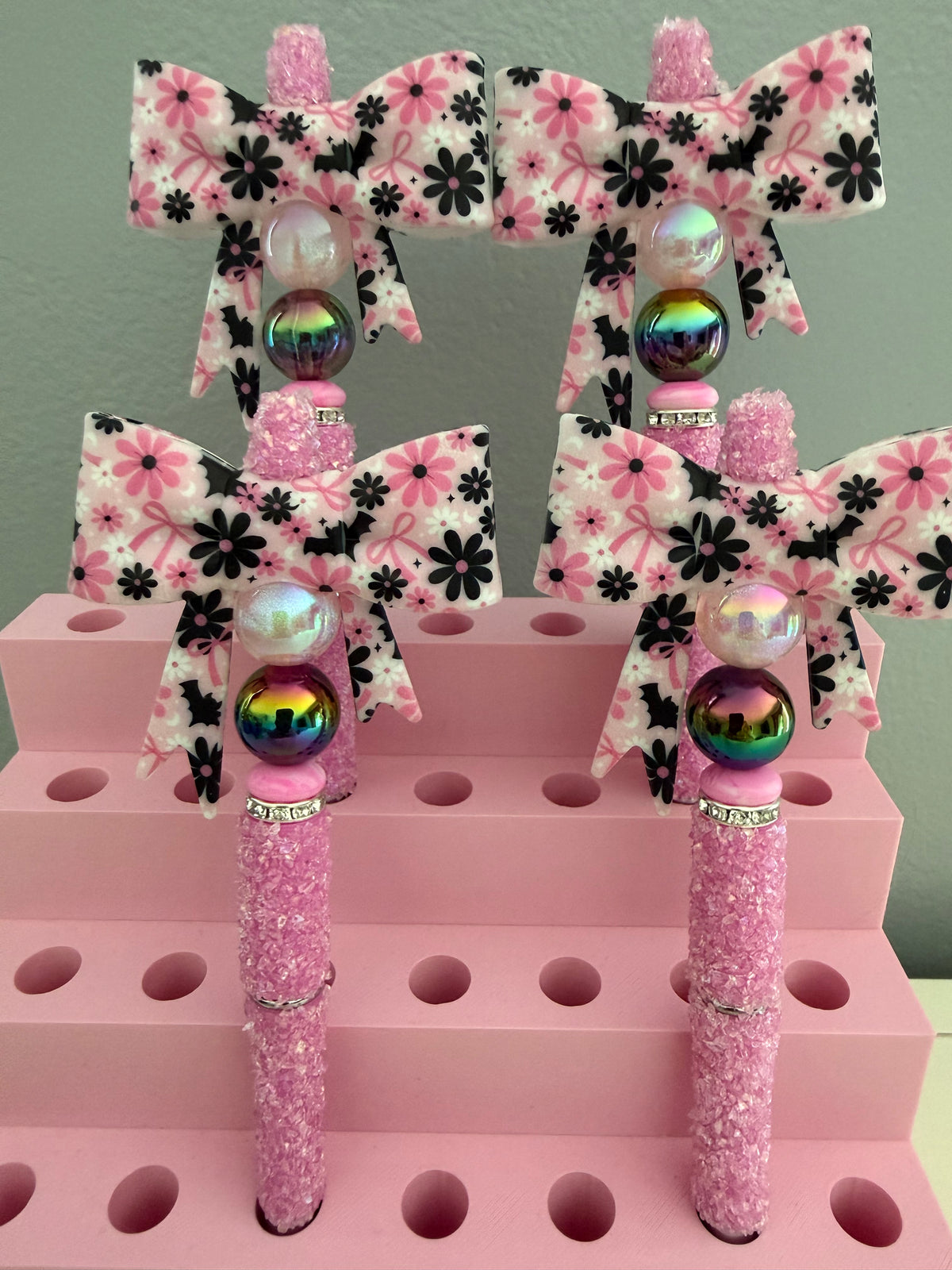 Flower Bow Beaded Pen