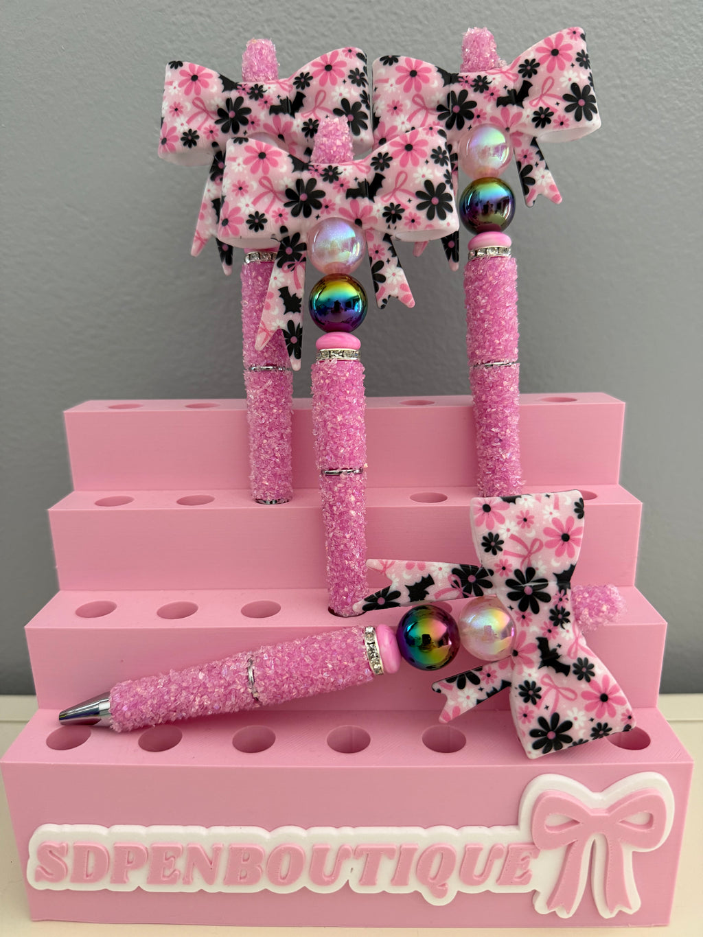 Flower Bow Beaded Pen