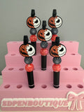 2 Face Pumpkin Beaded Pen