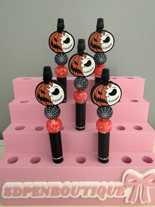 2 Face Pumpkin Beaded Pen
