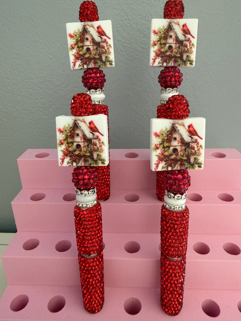 Red Cardinal Beaded Pen
