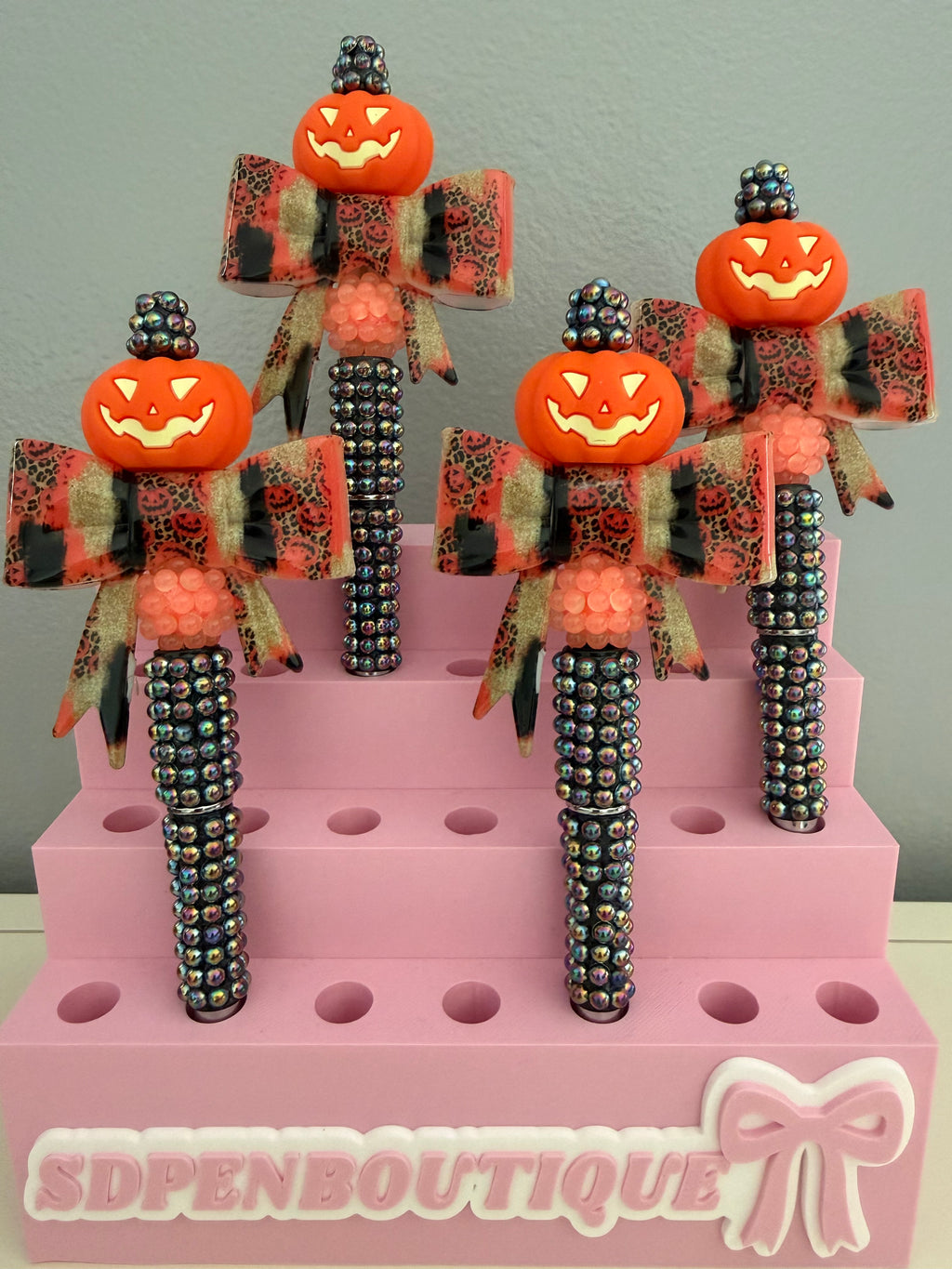 3D Pumpkin Bow Beaded Pen