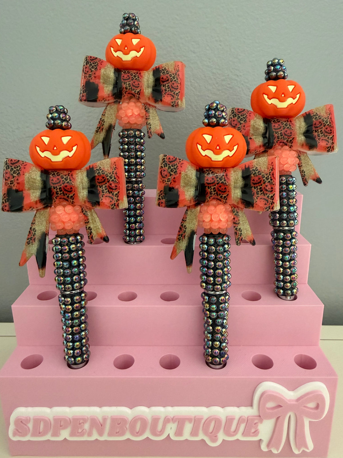 3D Pumpkin Bow Beaded Pen