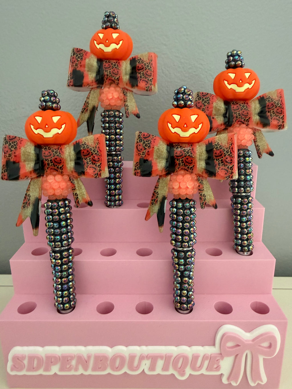 3D Pumpkin Bow Beaded Pen