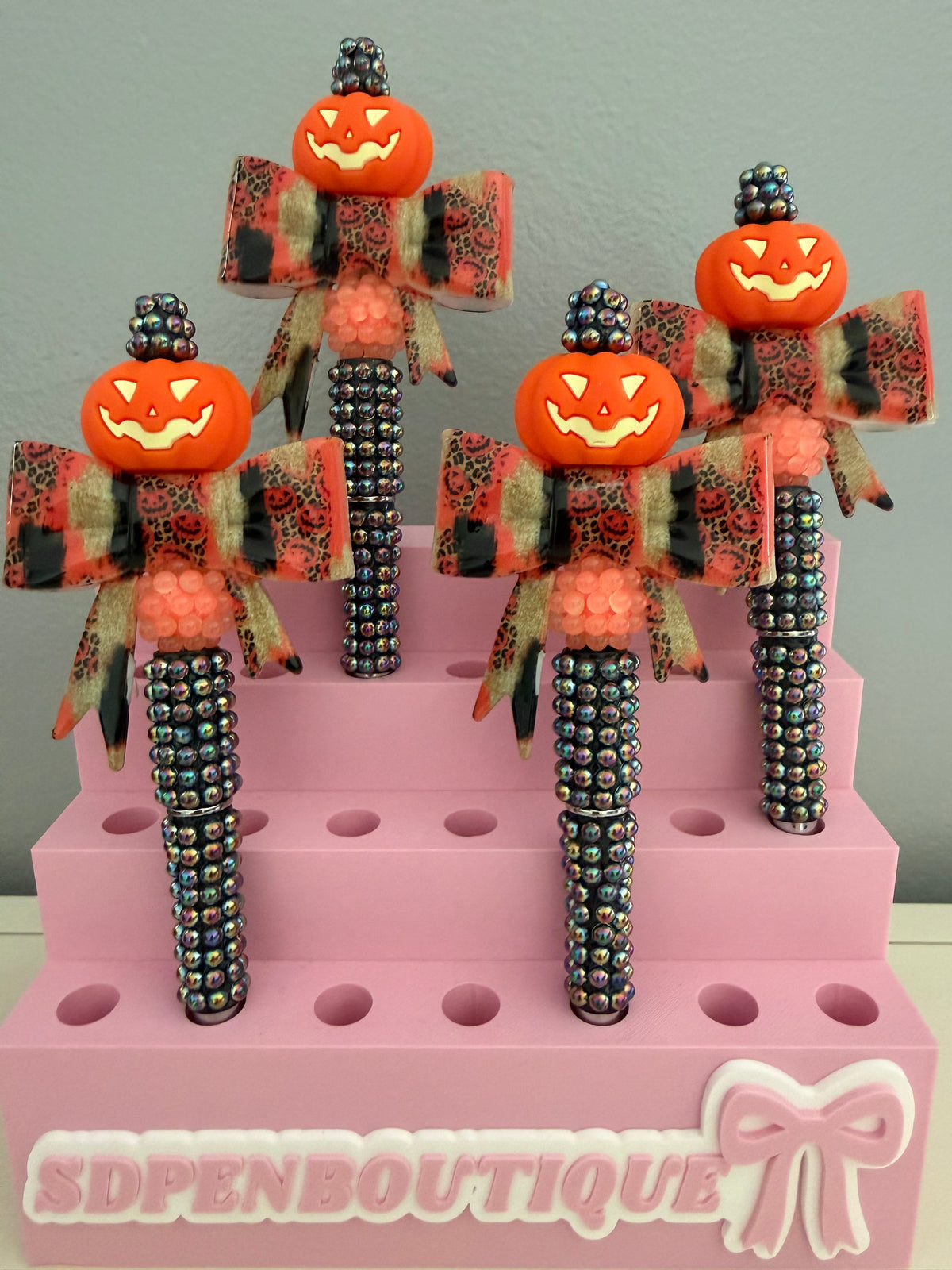 3D Pumpkin Bow Beaded Pen