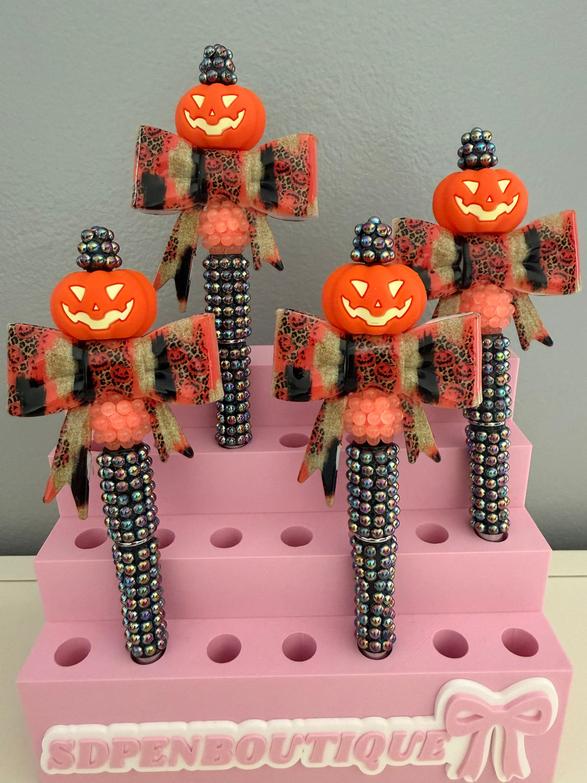 3D Pumpkin Bow Beaded Pen