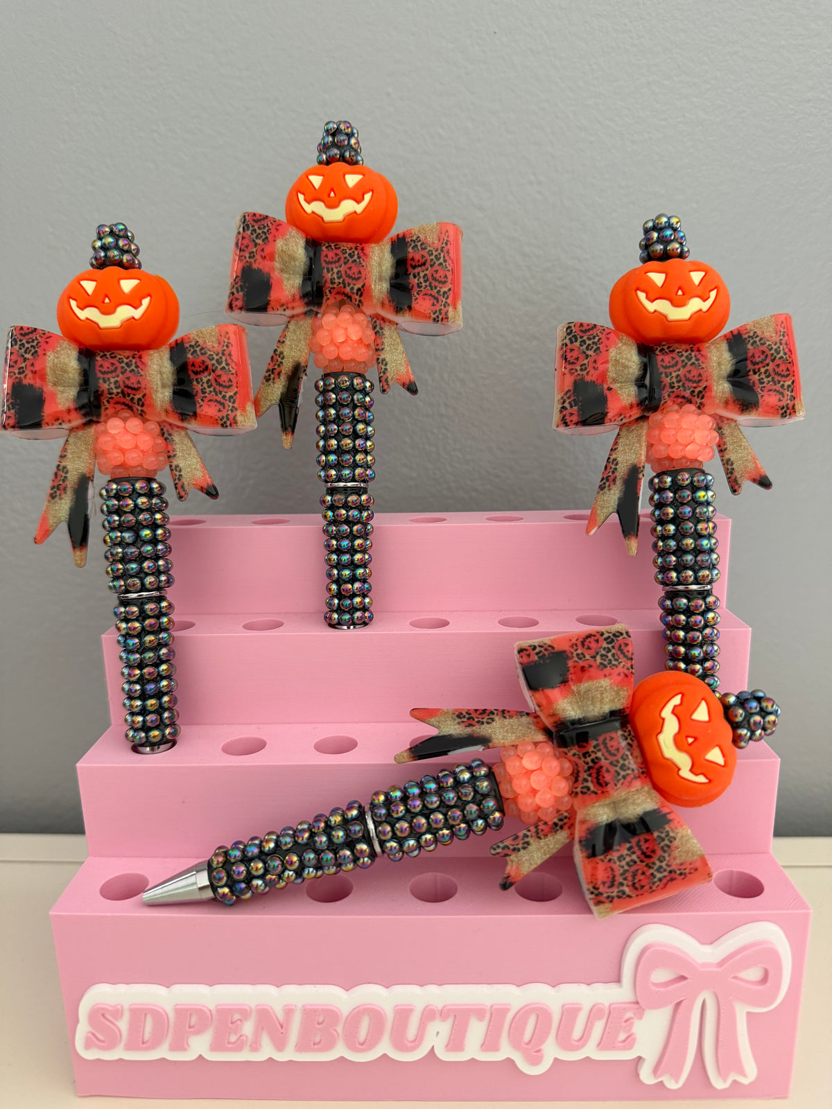3D Pumpkin Bow Beaded Pen