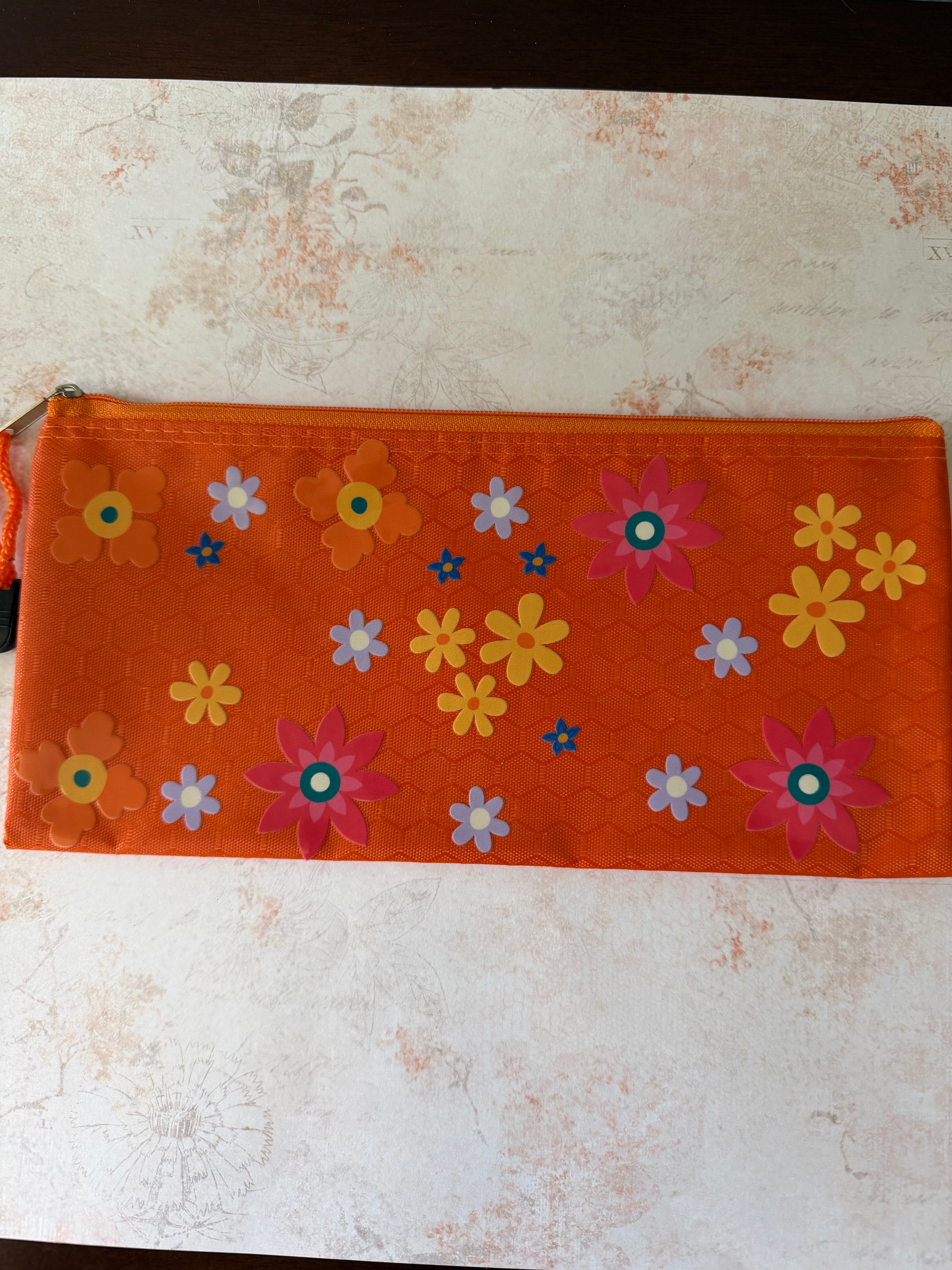 Flower Zipper Pencil Pouch