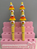 Candycorn Beaded Pen
