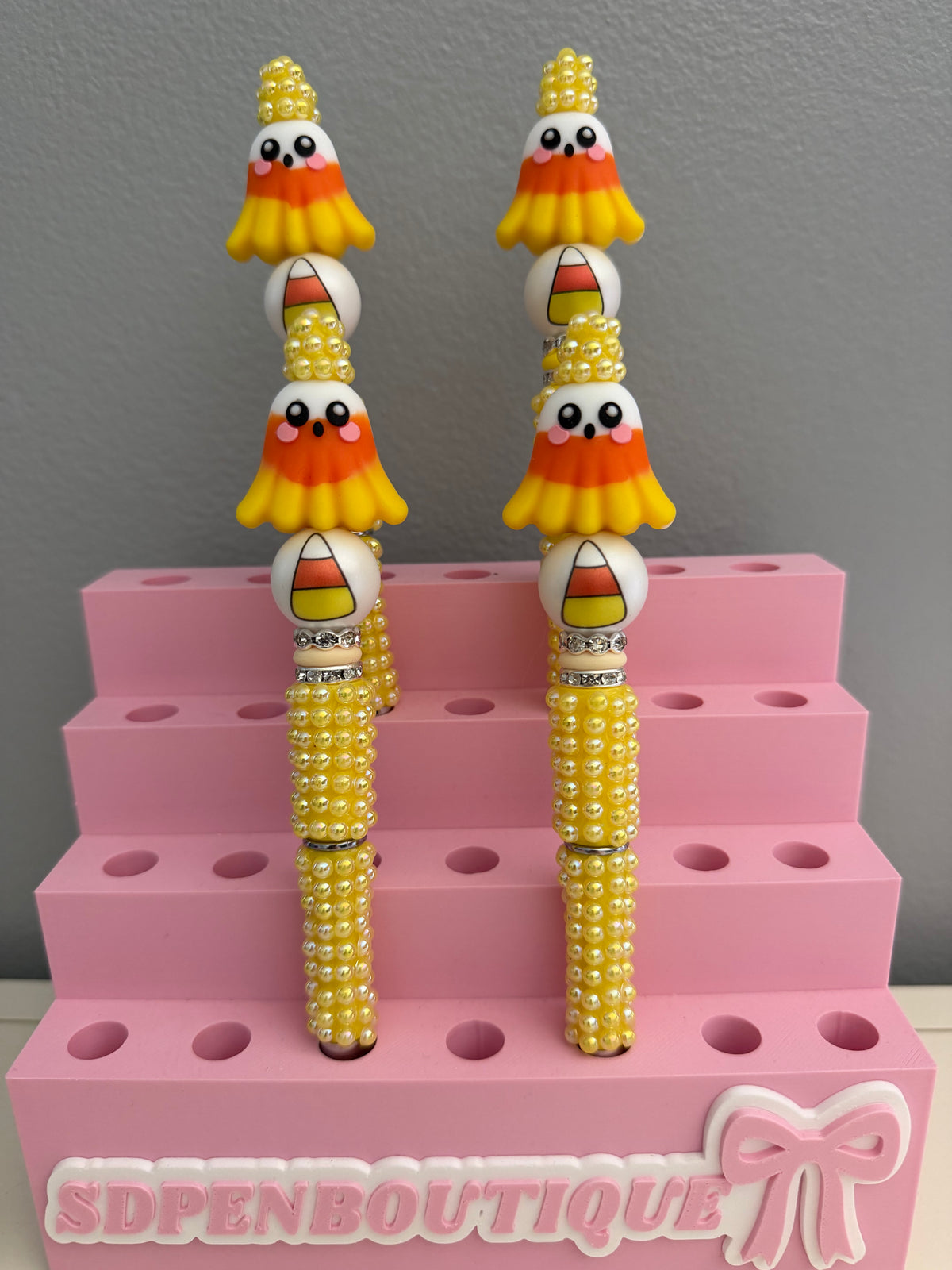 Candycorn Beaded Pen