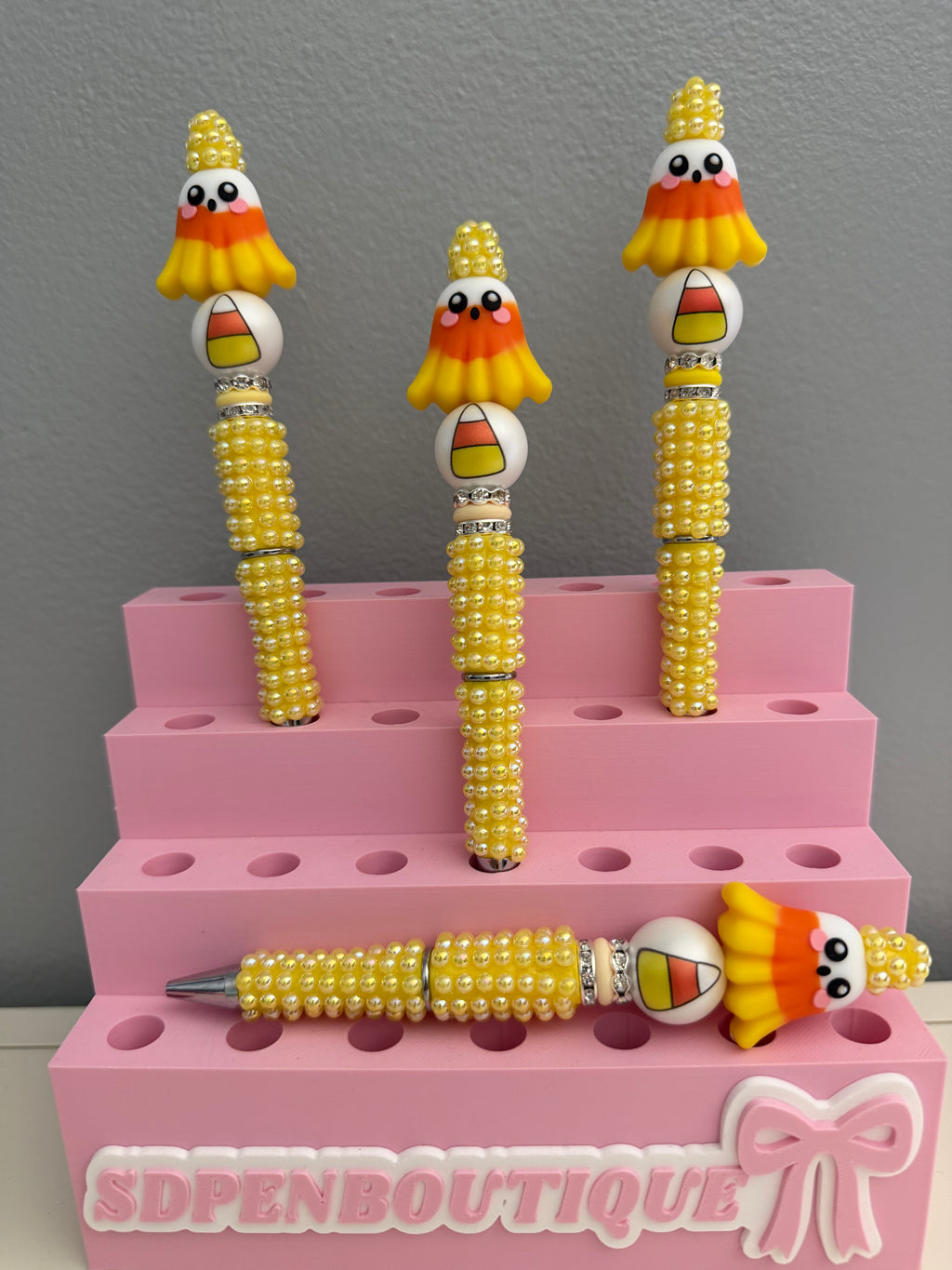 Candycorn Beaded Pen